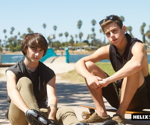 Twink joey mills and cole claire spend the day roller..