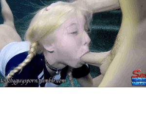 Underwater blond teenager