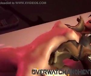 Overwatch hentai: Tracer suck and..