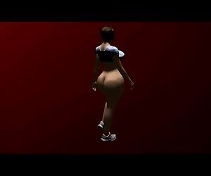 迈特 摩洛伊斯兰解放阵线 曲线优美的 女孩 3d 动画