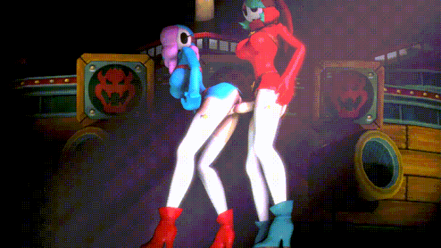 2girls 3d анимированные animated_gif..