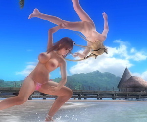 Fight naked Honoka vs Marie Rose..