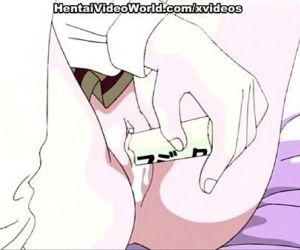 Pink-haired hentai teen masturbating - 6 min