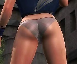 Dead or alive 5 Leifang sexy Maid windy upskirt bubble butt flashing on cam