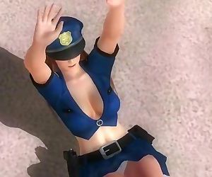 mortos ou Vivo 5 Kasumi quente teen no polícia uniforme minissaia upskirt visualizar !