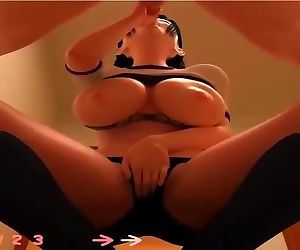 3d sister with hot boobs gives a hot blowjob sex