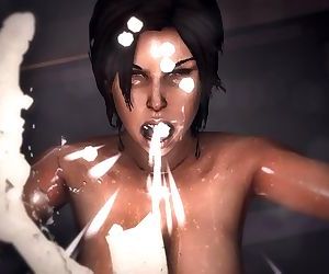 Game Over Girls: Lara Croft - Cum Vomit - Scene Loop
