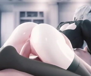 2B, Nier: Automata, riding a dick, with sound