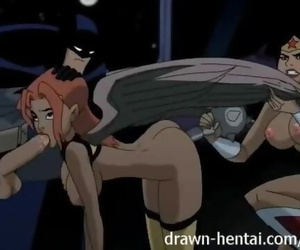 Justice League Hentai - two Chicks for Batman Dick