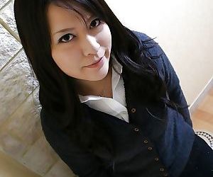 Shy asian MILF in dress clothes..