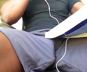 Str8 Friend gets Boner while studying together. Seriously