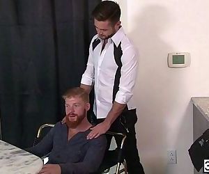 Amazing dudes Bennett Anthony and Mike De Marko blowing cock and barebac fucking