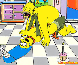Its marges birthday and homer has..