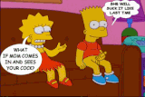 Bart jacks off next to his sis Lisa