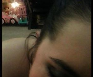 White girl sucks Indian cock and takes cum in mouth - 5 min
