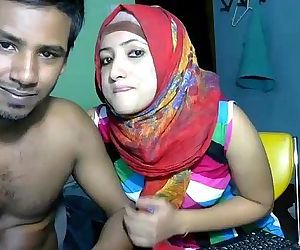 sexy Desi pareja webcam folla - 3 min