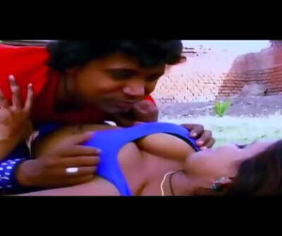 Hottest bhojpuri song11 - Saniya Rao boobs pressed hard & kissed many times