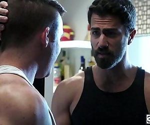 Straight hardcore dude Adam Ramzi and Killian James make out and sucked cock