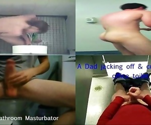 Spying on Men Showering, Jacking off & Fucking in Public Toilets