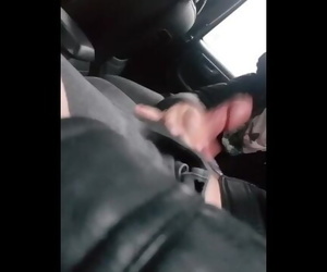 Granny Suck off my Cock in Car