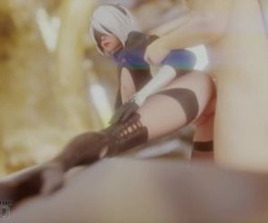 2B Gets Fucked Firm in the Forest