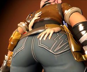 Fortnite Penny gets kissed on all her body! Romantic Animation