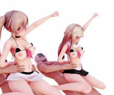 MMD Hook-up Murasame And Poi Rhythmic Moves On Sensitized