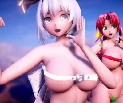 MMD SEX Touhou X5 Bellowing Shaking Their Titties - Kimagure Mercy