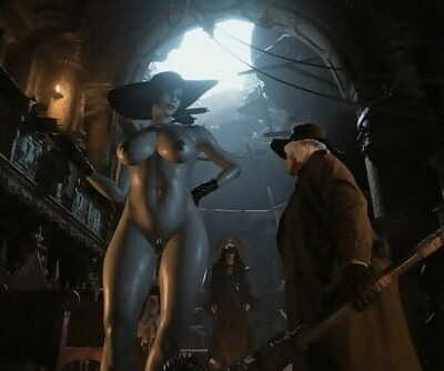 Resident Evil 8 - Nude Woman Dimitrescu Resident Evil Village: Tall Vampire Woman