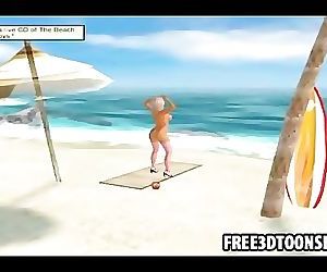 Belle strip-teaseuse Babe À partir de Un 3d Dessin animé animation