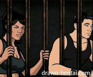 Archer Hentai - Jail sex with Lana - 7 min HD