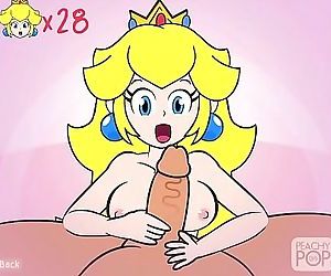 Super Mario: Princess Peach Makes Guy Cum 100 Times 9 min HD