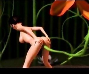 3D Hentai Princess babe horny plant fuck - 3 min