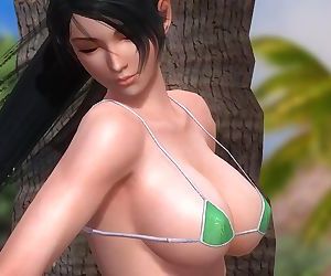 Dead or Alive 5 1.09BH - Momiji Relax by a Tree on a Beach..