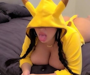 Frantically Hot Thick Pikachu Lady Fucks Horny Cherry