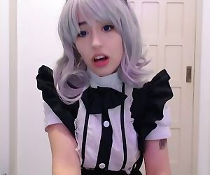 Maid cosplay girl sucking and..