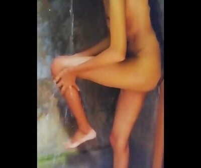 Sri lankan school girl bathing hidden spy webcam Day 2