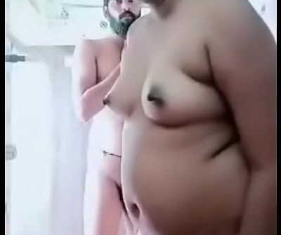 Swathi naidu getting bath by her beau 27 sec