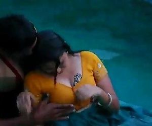 Lovers hot romance in swimming pool - 6 min