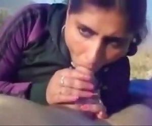 Rajasthani Muslim BHABI Blowjob Cum in Mouth Outdoor - 3 min