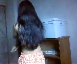 Indian cute teen girl shy to undress before BF - 12 min