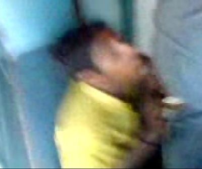 Desi Indian sucking drinking cum in train