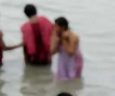 INDIAN - GANGA bathing caught