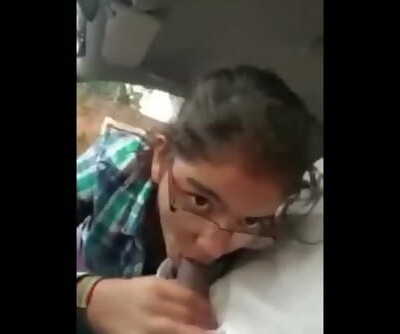 Desi Indian Giving Blowjob To Uncle in Car