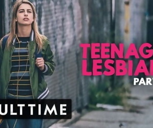 ADULT TIME Teenage Lesbian- Kristen Scott Peeps On Couple..