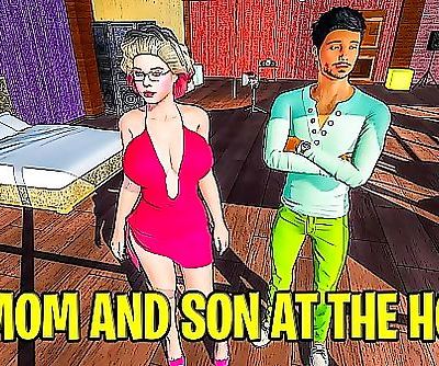 3D Mom And Son At The Hotel Room..