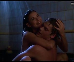 Demi Moore - Teen Topless Sex in the Shower + Sexy Scenes - About Last Nigh