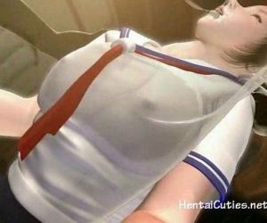 Anime cutie with lactating tits sucking cock - 5 min