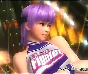 Ecchi Dood of Leven 5 ultimate sexy Ecchi Cheerleader Ayane Anime meisjes 2 min