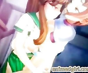 3D shemale coed hentai hard doggystyle fucked